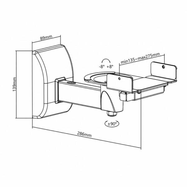 NorStone Bookshelves Wall Mount Väggfäste, Takfäste Högtalare