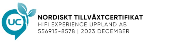 UC Nordiskt tillväxtcertifikat HiFi Experience Uppland 2023