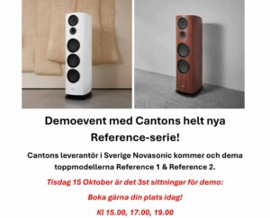 Demoevent med Cantons helt nya Reference-serie! HiFi Erbjudande